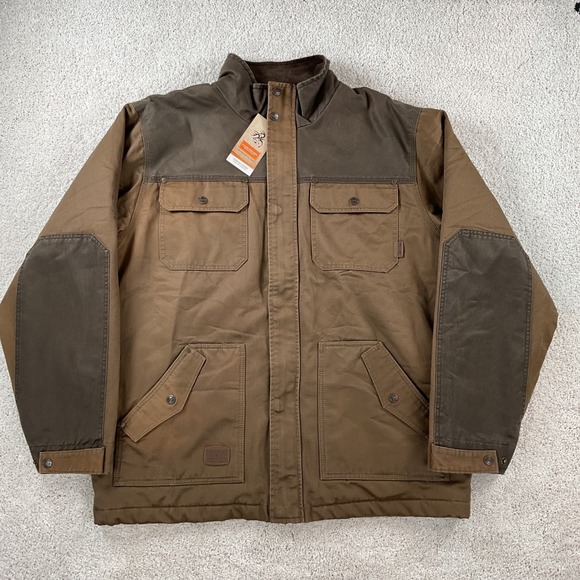 Legendary Whitetails Mens Tough As Buck Chore Coat Brown Canvas Jacket XL NEW